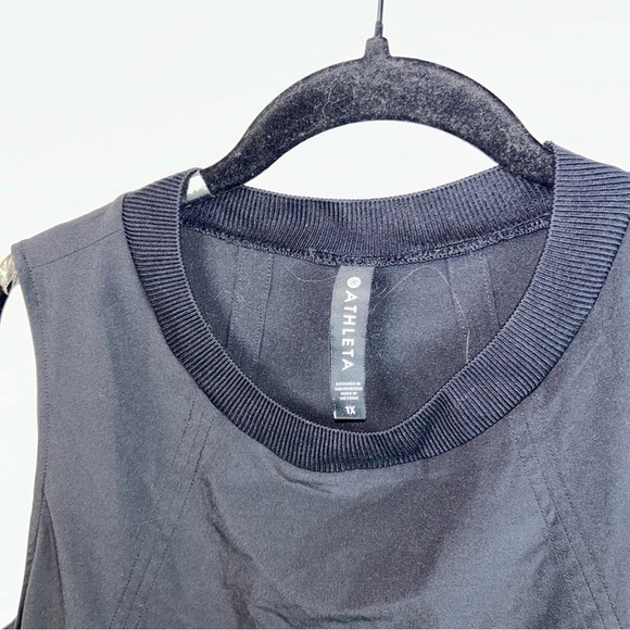 Athleta Top Sunlover SPF 50+ Pullover Tank Top Sleeveless Crewneck Scallop Back - Picture 7 of 10